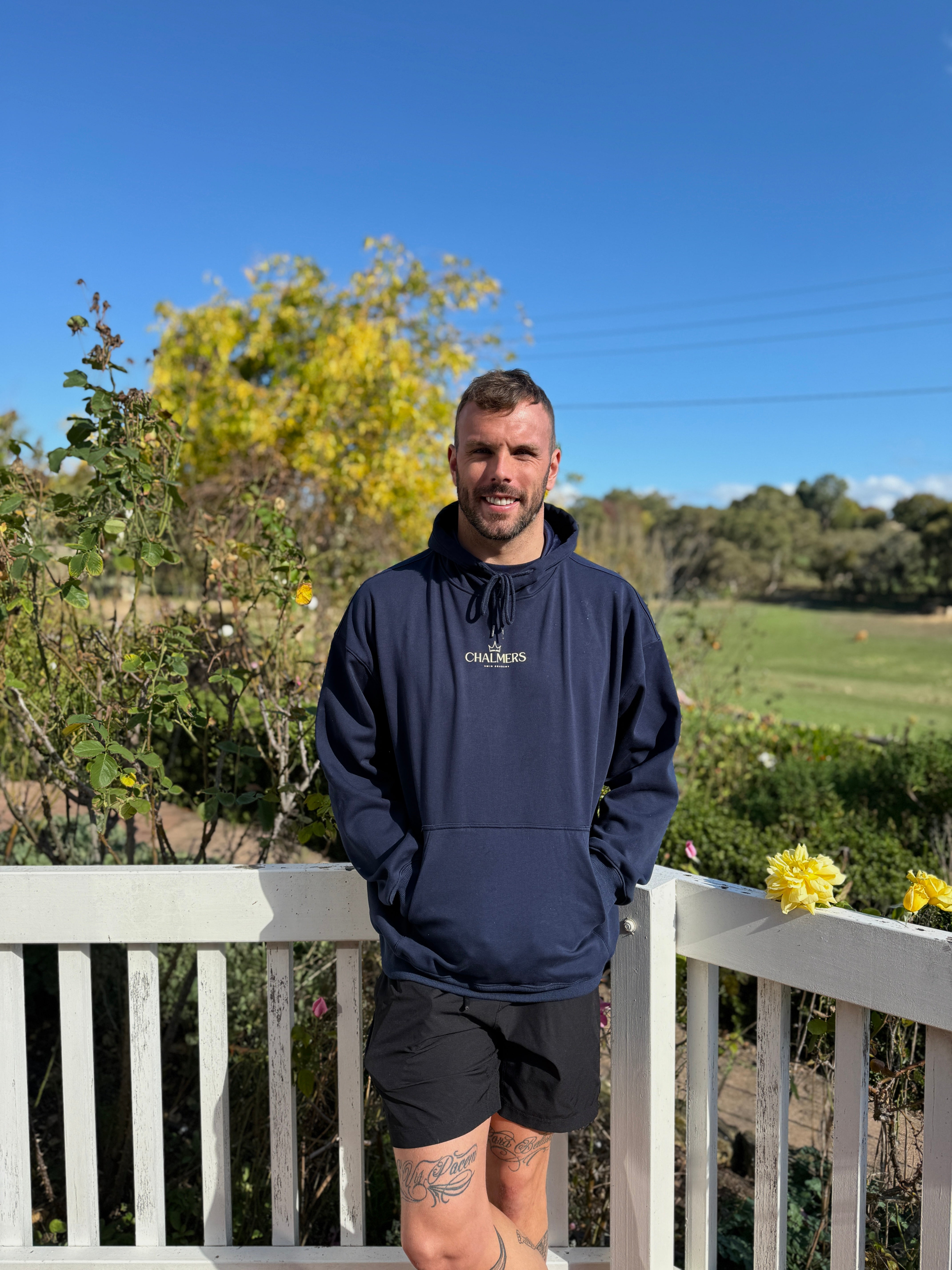 Chalmers Swim Academy Hoodie — Navy/Cream