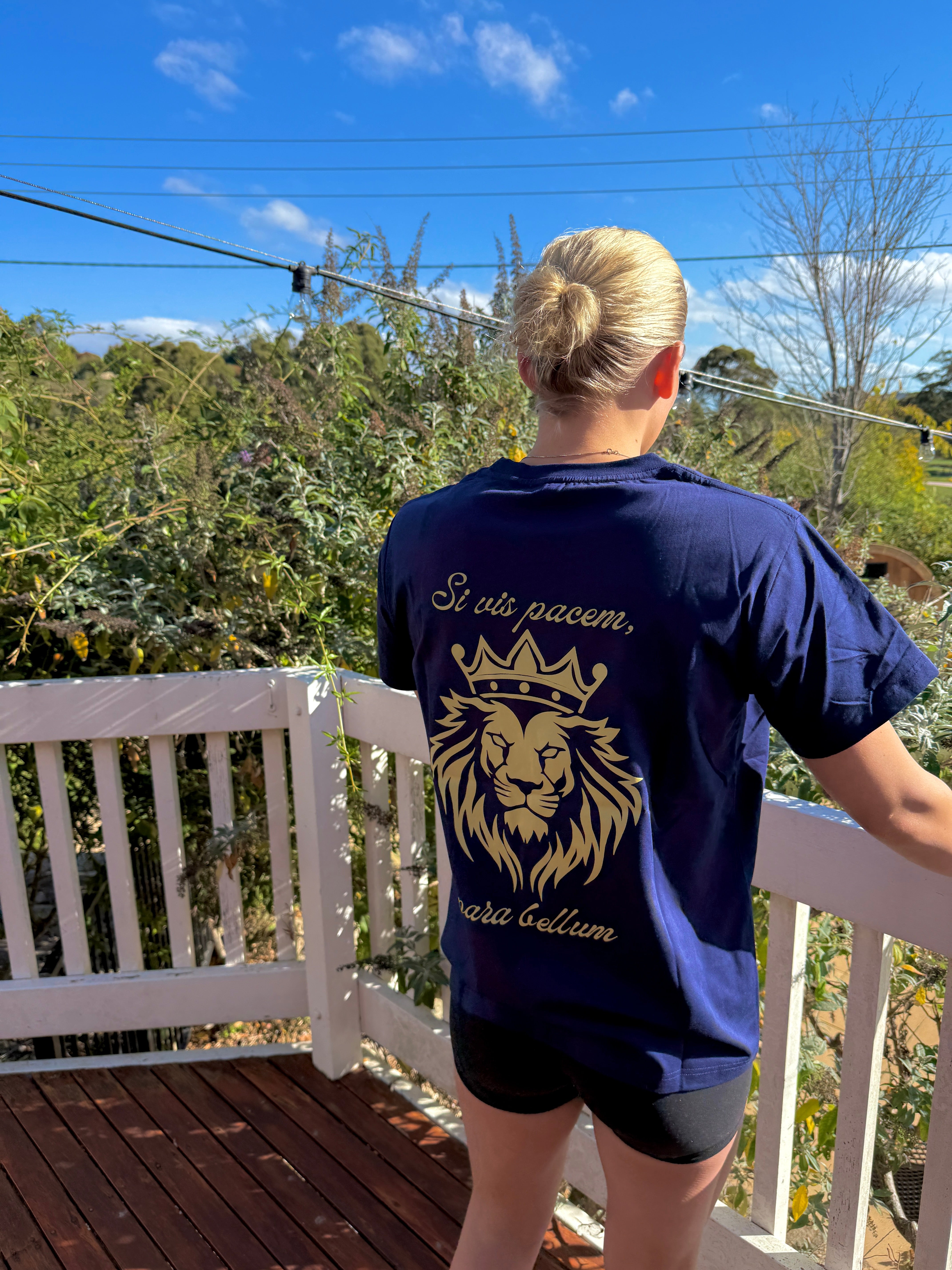 Chalmers Swim Academy Tee — Navy/Gold